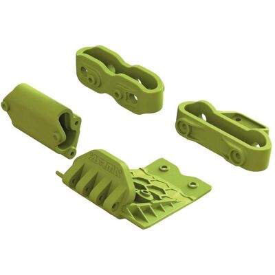 Arrma Lower Skid And Bumper Mount Set, Fluorescent Yellow Arrma Lower Skid And Bumper Mount Set, Fluorescent Yellow