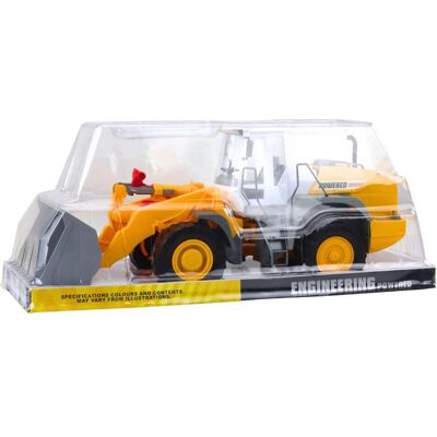 Lean Toys Bagger Baufahrzeug Grosse bewegliche Schaufel Grau-Gelb Lean Toys Bagger Baufahrzeug Grosse bewegliche Schaufel Grau-Gelb