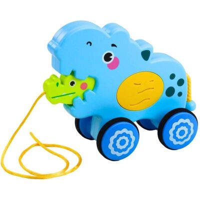 Lean Toys Lean Nilpferd An Der Schnur Ziehende Kleinkindgeräusche Blau Lean Toys Lean Nilpferd An Der Schnur Ziehende Kleinkindgeräusche Blau