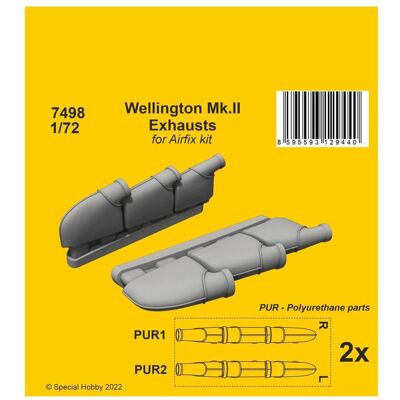 CMK Wellington Mk.II Exhausts 1/72 / for Airfix kit CMK Wellington Mk.II Exhausts 1/72 / for Airfix kit