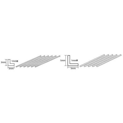 Tamiya L-Profil 3x3mm (6) 400mm weiss Kst. Tamiya L-Profil 3x3mm (6) 400mm weiss Kst.