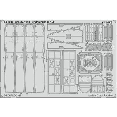 Eduard Beaufort Mk.I undercarriage for ICM Eduard Beaufort Mk.I undercarriage for ICM