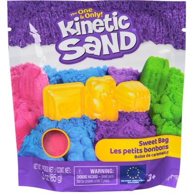 Spin Master AMIGO Kinetic Sand Sweet Bag - mit 85 g magischem Sand in Einer von Vier Farben (Auswahl zufällig) u Spin Master AMIGO Kinetic Sand Sweet Bag - mit 85 g magischem Sand in Einer von Vier Farben (Auswahl zufällig) u