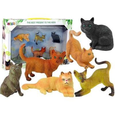 Lean Toys Ein Set reinrassiger Katzenfiguren Lean Toys Ein Set reinrassiger Katzenfiguren