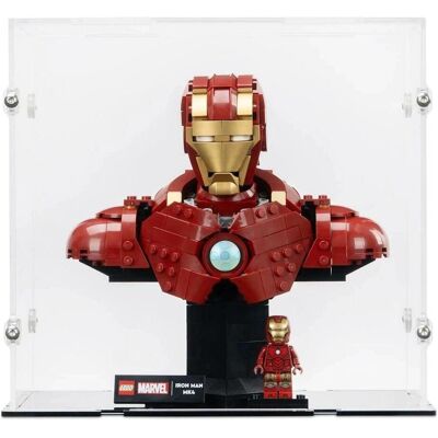 iDisplayit Acryl-Display für LEGO 76327 Iron Man MK4 (Mit schwarzem Boden) iDisplayit Acryl-Display für LEGO 76327 Iron Man MK4 (Mit schwarzem Boden)