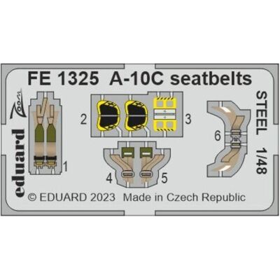 Eduard A-10C seatbelts STEEL for HOBBY BOSS Eduard A-10C seatbelts STEEL for HOBBY BOSS