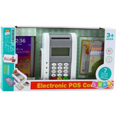 Lean Toys, Kaufladen Zubehör, Shop-Set Zahlungsterminal Telefonkarte Lichter Geräusche Lean Toys, Kaufladen Zubehör, Shop-Set Zahlungsterminal Telefonkarte Lichter Geräusche