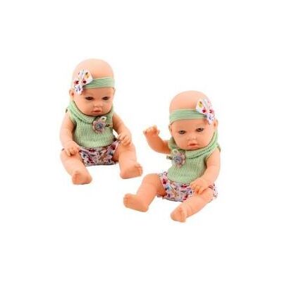 Lean Toys Lean Baby Doll Grünes Geblümtes Kleid Band Mit Fliege Lean Toys Lean Baby Doll Grünes Geblümtes Kleid Band Mit Fliege