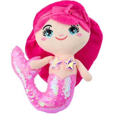 Lean Toys Plüsch Meerjungfrau Kuscheltier Schwanz Pailletten Hellrosa 28cm (28 cm) Lean Toys Plüsch Meerjungfrau Kuscheltier Schwanz Pailletten Hellrosa 28cm (28 cm)