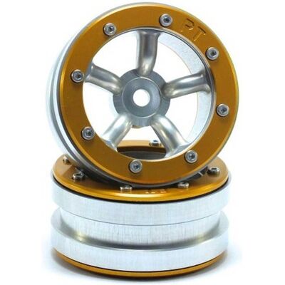 Absima Beadlock Wheels PT-Safari Silber/Gold 1.9 (2 pcs) Absima Beadlock Wheels PT-Safari Silber/Gold 1.9 (2 pcs)