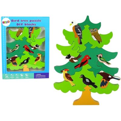 Lean Toys Hölzerne Holzvögel DIY Holzpuzzleblöcke Lean Toys Hölzerne Holzvögel DIY Holzpuzzleblöcke