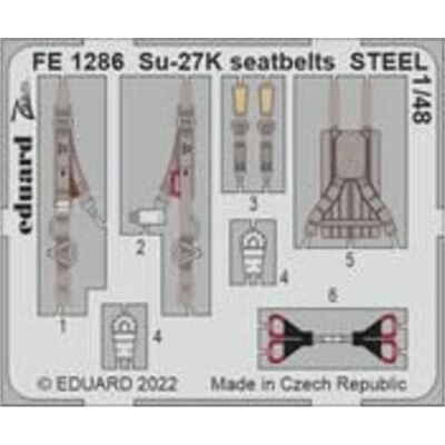 Eduard Su-27K seatbelts STEEL 1/48 Eduard Su-27K seatbelts STEEL 1/48