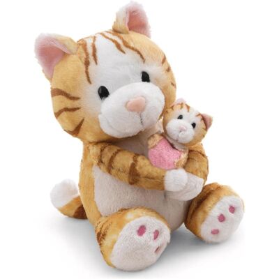 NICI Plüsch Katze mit Kind orange 20cm (20 cm) NICI Plüsch Katze mit Kind orange 20cm (20 cm)