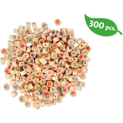 Lena Holz-Alphabetperlen Bunt - 300 Stück Lena Holz-Alphabetperlen Bunt - 300 Stück