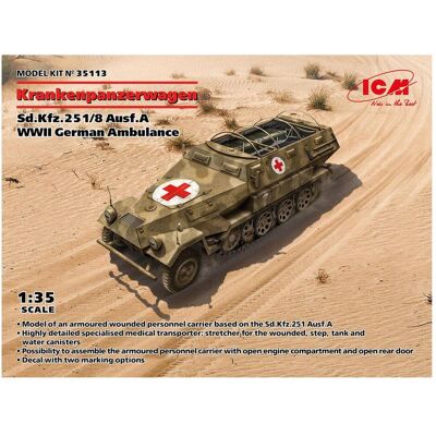 ICM Sd.Kfz.251/8 Ausf.A Krankenpanzerwagen, WWII German Ambulance ICM Sd.Kfz.251/8 Ausf.A Krankenpanzerwagen, WWII German Ambulance