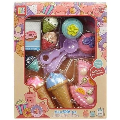 Adar, Kaufladen Zubehör, Dessertset aus Eis und Keksen Adar, Kaufladen Zubehör, Dessertset aus Eis und Keksen