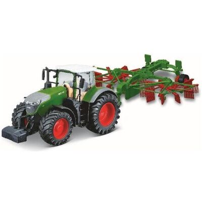 Burago Tractor w/whirl rake Fendt 1050 Vario 10cm green (141506) Burago Tractor w/whirl rake Fendt 1050 Vario 10cm green (141506)
