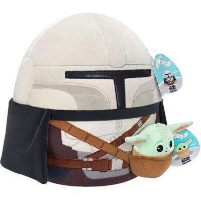 Squishmallows 30 cm Mandalorian and 9 cm Grogu (9 cm) Squishmallows 30 cm Mandalorian and 9 cm Grogu (9 cm)