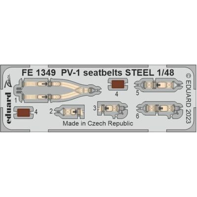 Eduard PV-1 seatbelts STEEL 48 ACADEMY Eduard PV-1 seatbelts STEEL 48 ACADEMY