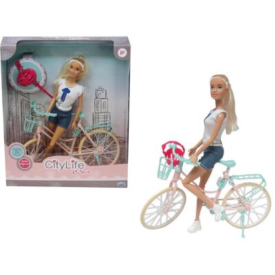 ODS City Life - Fashion Doll 29 cm RIVIERA with bicycle and helmet ODS City Life - Fashion Doll 29 cm RIVIERA with bicycle and helmet