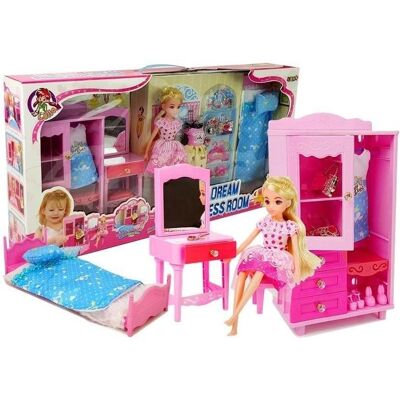 Lean Toys Puppe mit Möbeln Lean Toys Puppe mit Möbeln