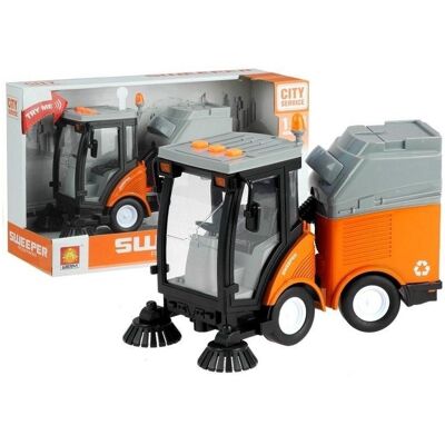 Lean Toys Müllwagen-Kehrmaschine mit beweglichen Elementen Lean Toys Müllwagen-Kehrmaschine mit beweglichen Elementen