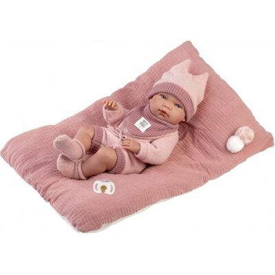 Llorens Vinyl-Babypuppe Nica mit Kissen 40cm Llorens Vinyl-Babypuppe Nica mit Kissen 40cm