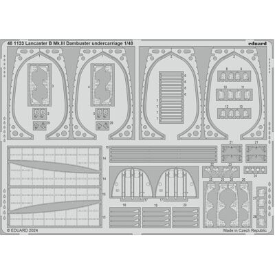 Eduard Lancaster B Mk.III Dambuster undercarriage 1/48 HKM Eduard Lancaster B Mk.III Dambuster undercarriage 1/48 HKM