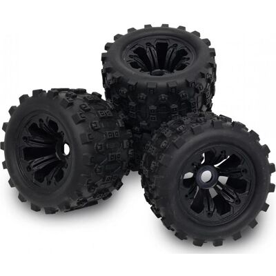 Carson 1:8 Räder (4) King of Dirt schw. Carson 1:8 Räder (4) King of Dirt schw.