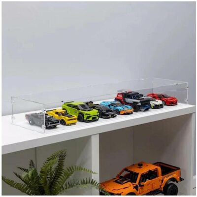 iDisplayit Acryl-Display XL für 8 x LEGO Speed Chamions Modele nebeneinander (Mit schwarzem Boden) iDisplayit Acryl-Display XL für 8 x LEGO Speed Chamions Modele nebeneinander (Mit schwarzem Boden)