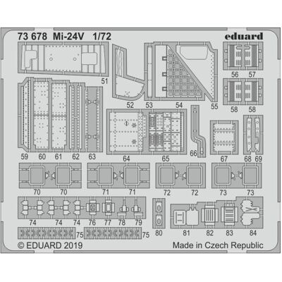 Eduard Mil Mi-24V 1:72 - Modellbausatz für Flugzeuge Eduard Mil Mi-24V 1:72 - Modellbausatz für Flugzeuge