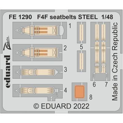 Eduard F4F seatbelts STEEL Eduard F4F seatbelts STEEL