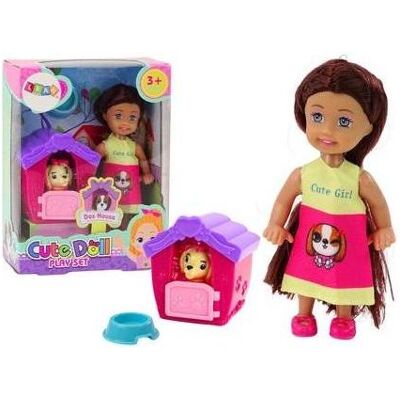 Lean Toys Minipuppe mit Hund Lean Toys Minipuppe mit Hund