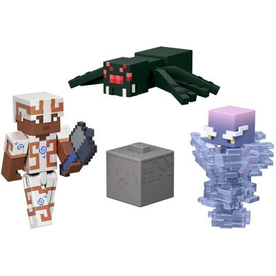 Mattel Minecraft Tricky Trials Set with 3 Action Figures, 2 Accessories & Color Change, 3.25-inch Scale Toy Mattel Minecraft Tricky Trials Set with 3 Action Figures, 2 Accessories & Color Change, 3.25-inch Scale Toy