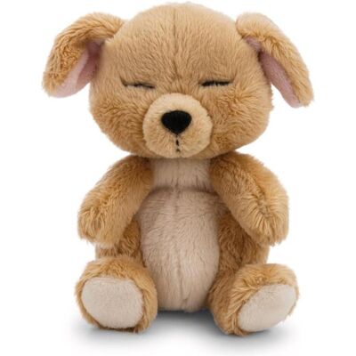 NICI plush toy sleeping dog beige in pink basket 12 cm (12 cm) NICI plush toy sleeping dog beige in pink basket 12 cm (12 cm)