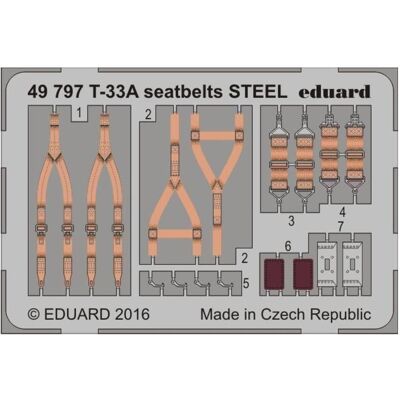 Eduard T-33A seatbelts STEEL für Great Wal. Eduard T-33A seatbelts STEEL für Great Wal.