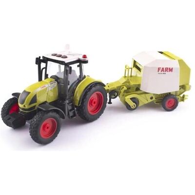 Block Traktor mit Anhänger, Ballenpresse, Traktor Block Traktor mit Anhänger, Ballenpresse, Traktor
