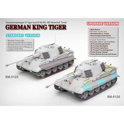 Rye Field Model 1:35 5126 Duitse King Tiger Pzkpfw VI Tiger Ausf.B Sd.Kfz. 182 Rye Field Model 1:35 5126 Duitse King Tiger Pzkpfw VI Tiger Ausf.B Sd.Kfz. 182