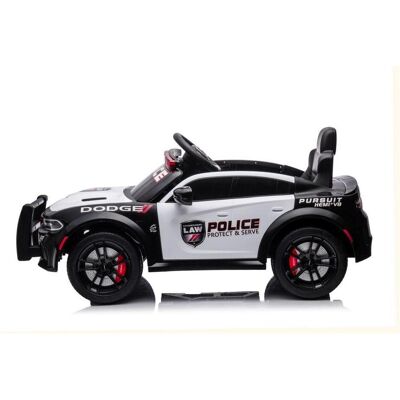 Lean Toys Battery-powered car Dodge Charger Police White and Black Lean Toys Battery-powered car Dodge Charger Police White and Black