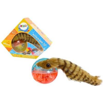 Lean Toys Ein Ball mit einem flauschigen Frettchen Lean Toys Ein Ball mit einem flauschigen Frettchen