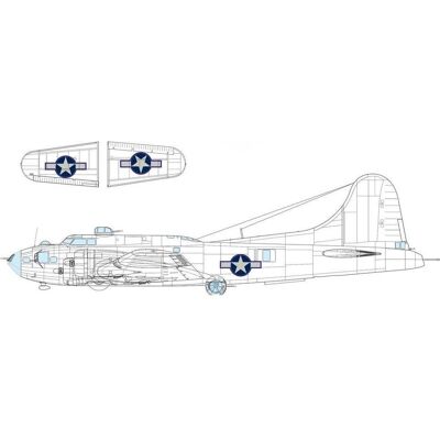Eduard B-17F US national insignia w/ blue outline 1/48 Eduard B-17F US national insignia w/ blue outline 1/48