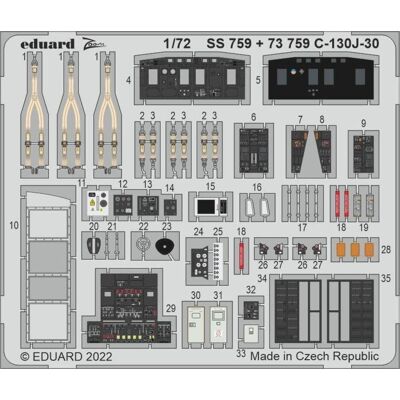 Eduard C-130J-30 interior for ZVEZDA Eduard C-130J-30 interior for ZVEZDA