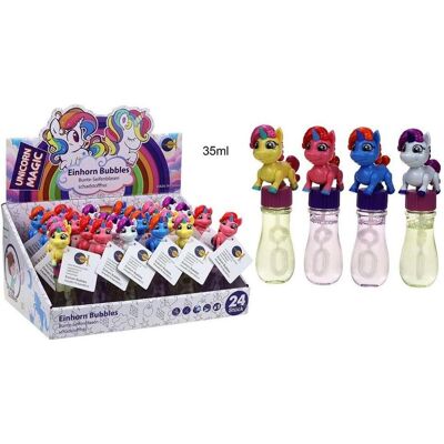 Magni Seifenblasen Einhorn Bubbles mit Einhornfigur 35ml 4fach sortiert Magni Seifenblasen Einhorn Bubbles mit Einhornfigur 35ml 4fach sortiert