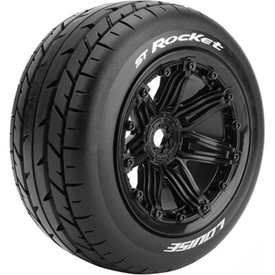 Louise ST-Rocket 1/8 Reifen auf 3.8 Felge schwarz 17mm (2) Louise ST-Rocket 1/8 Reifen auf 3.8 Felge schwarz 17mm (2)