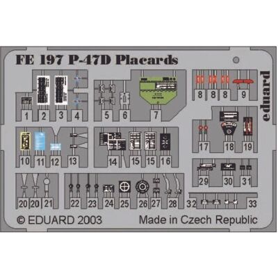 Eduard P-47D Thunderbolt Placards Eduard P-47D Thunderbolt Placards
