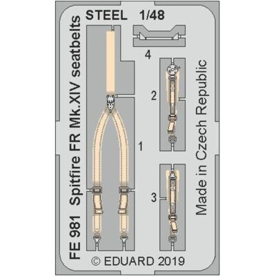 Eduard Spitfire FR Mk.XIV seatbeltsSTEEL f.Airf Eduard Spitfire FR Mk.XIV seatbeltsSTEEL f.Airf