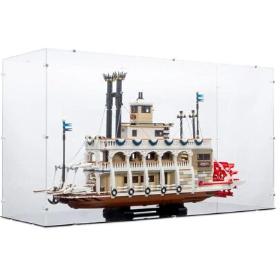 iDisplayit Acryl-Display für LEGO 21356 Flussraddampfer (Mit schwarzem Boden) iDisplayit Acryl-Display für LEGO 21356 Flussraddampfer (Mit schwarzem Boden)