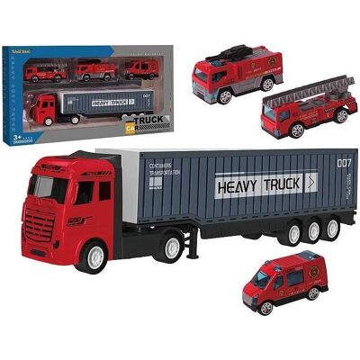 Adar LKW mit Container und Autos Adar LKW mit Container und Autos