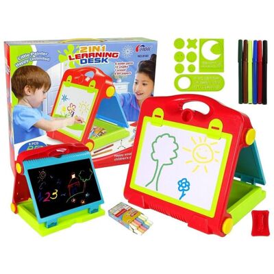 Lean Toys Edukacinė dvipusė sulankstoma lenta 2in1 su priedais Lean Toys Edukacinė dvipusė sulankstoma lenta 2in1 su priedais