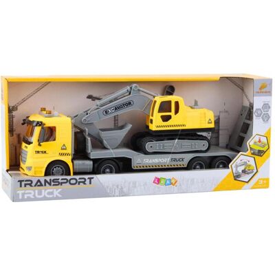 Lean Toys LKW Abschleppwagen Raupenbagger Moving Lights Sounds Gelb Lean Toys LKW Abschleppwagen Raupenbagger Moving Lights Sounds Gelb